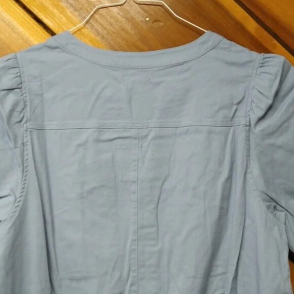 New! Democracy Stretch Twill Utility Belted Jumpsuit, Light Blue 2X NEW! - Picture 10 of 16